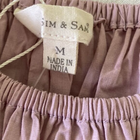 Sim & Sam boho babydoll ruffled crop top Medium NWT - Picture 4 of 6